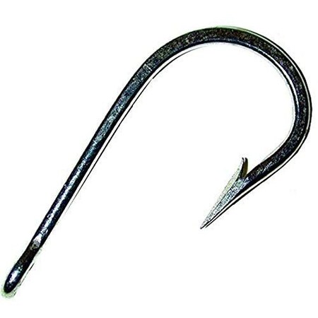 Mustad Southern And Tuna Hook, Size 100, Forged, Knife Edge Point, Ringed Eye, Duratin, 10PK 7691-DT-10/0-10